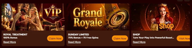spins-castle-royal-treatment-sunday-limited-and-shop-offers